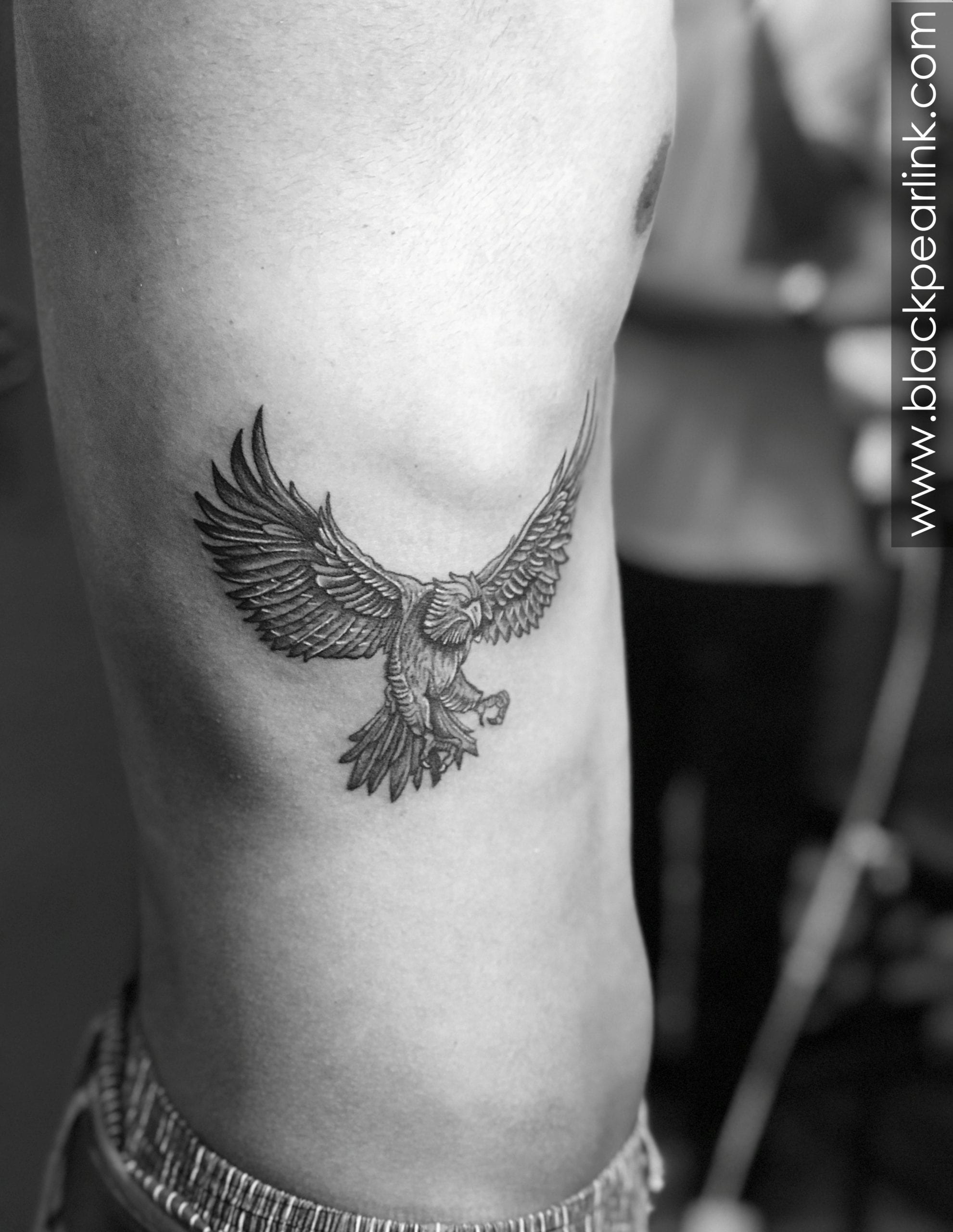 Fine Line Arm Tattoo Wings Motive · Creative Fabrica