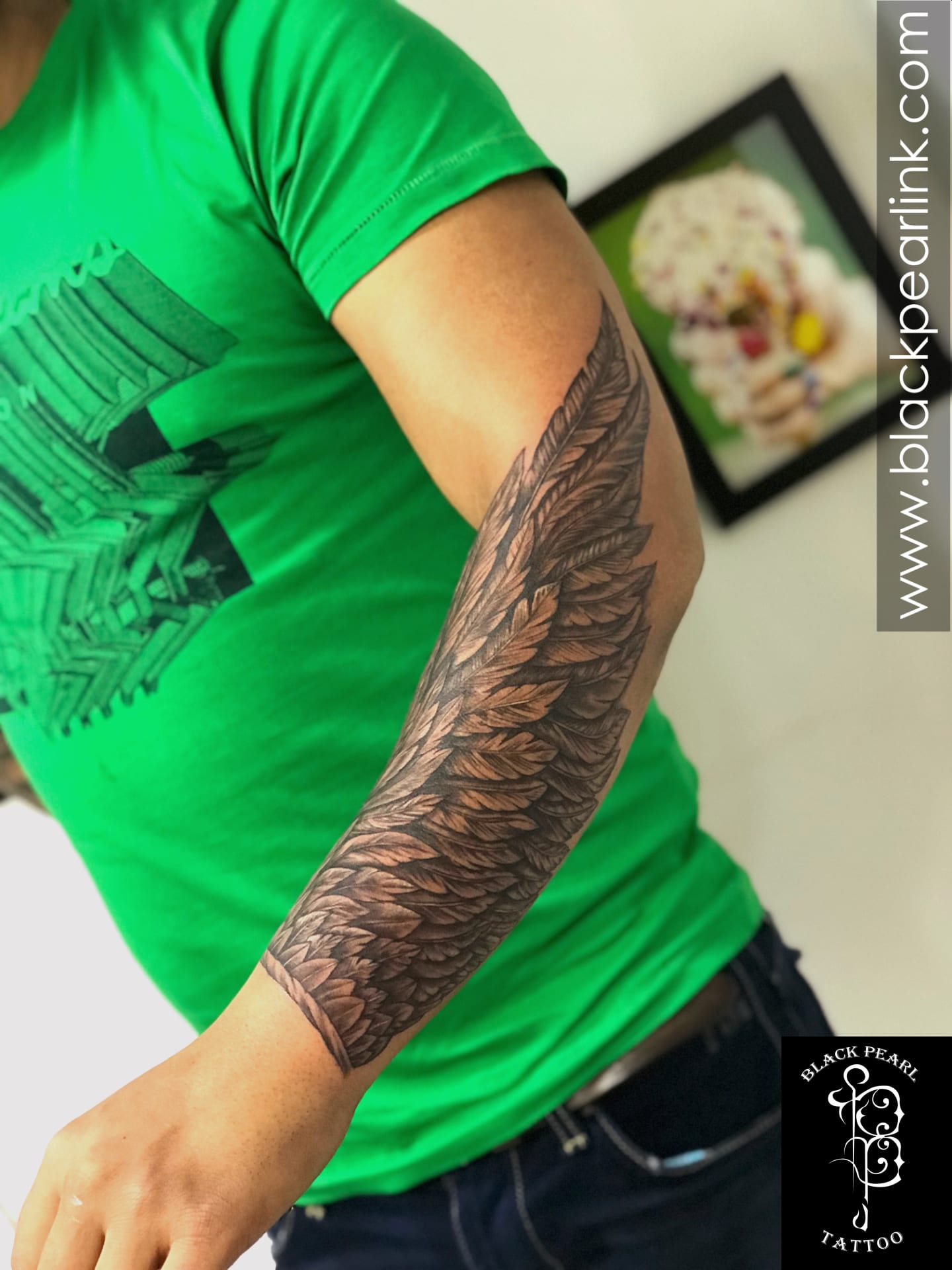 wing tattoos for men on arm