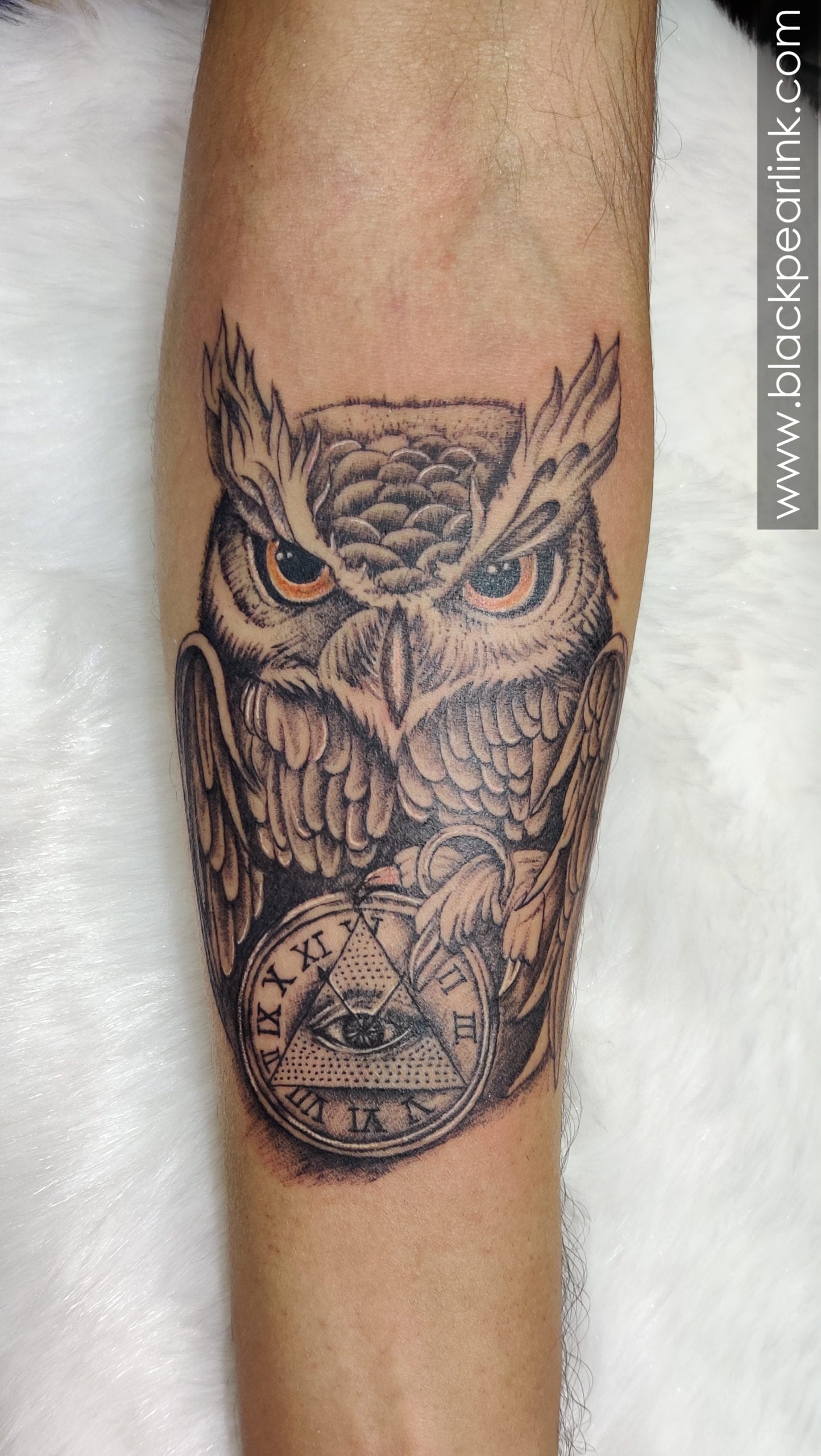 Mystic Eye Tattoo : Tattoos : Custom : Color Cartoon Owl Tattoo