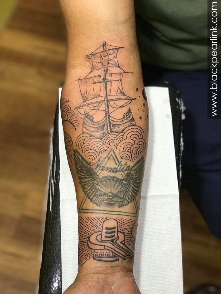 Trident Shivling with Nandi Forearm Tattoo Done by Our Artist Sumit at Mehz  Tattoo Studio. Mumbai #religioustattoo #forearmtattoos… | Instagram